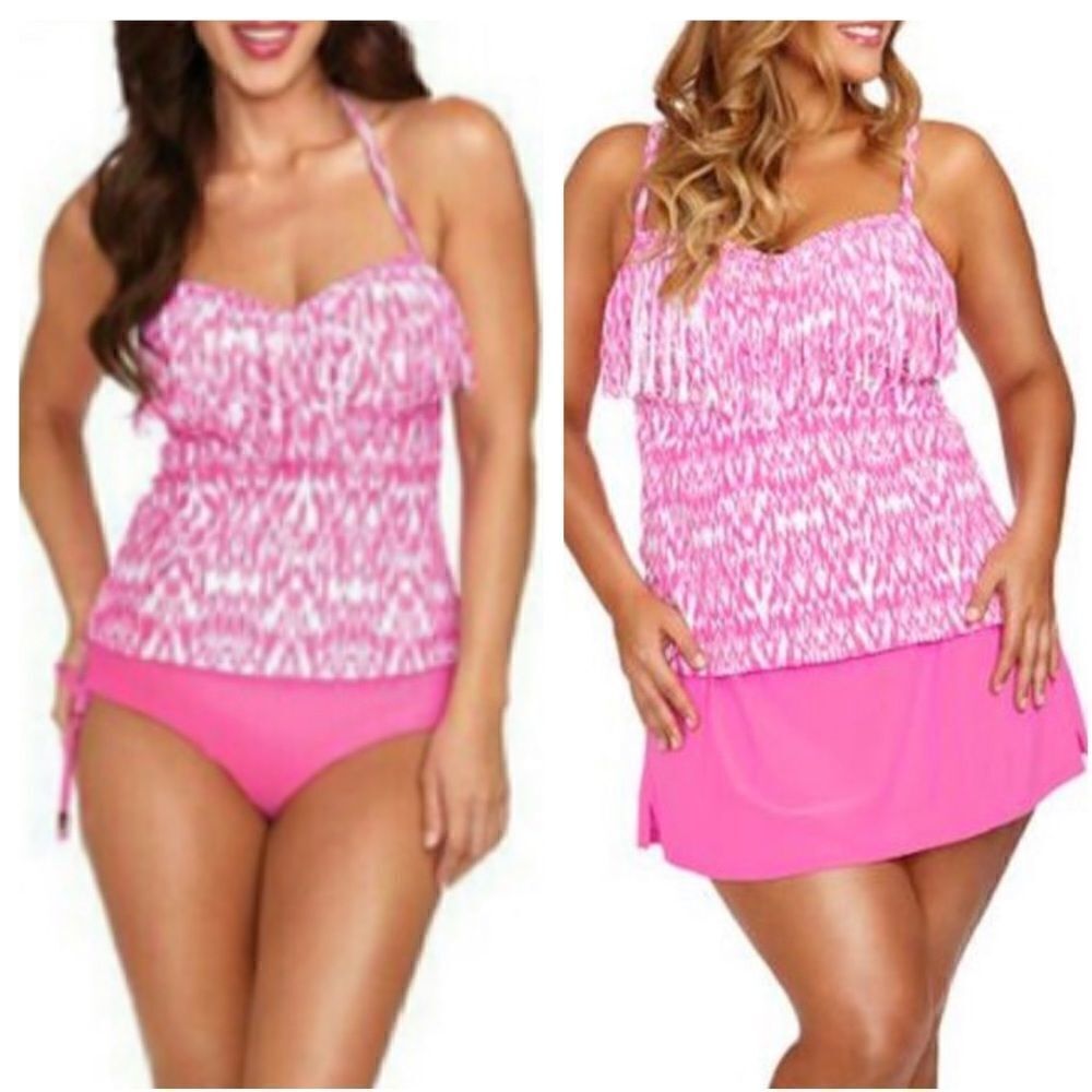 NWOT Collections by Catalina Fringe Tankini Top MEDIUM